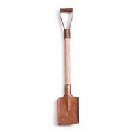 12 Mini Rusted Metal Blade & Wood Handle Snow Shovels - 3-3/4" Long