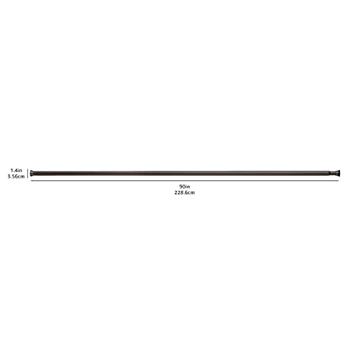 Amazon Basics Tension Curtain Rod, Adjustable 5490" Width Bronze