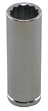 Westward 10E871 Socket, Deep, 1/4 In Dr, 12 Pts, 5/8 In
