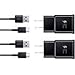 2 Pack Samsung Black OEM Adaptive Fast Rapid Wall Charger and Type-C USB Cable for Samsung Galaxy S8 Active