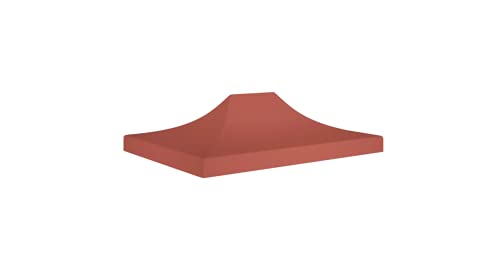 Partyzelt-Dach 4,5x3 m Terrakottarot 270 g/m² Gartenbauten Pavillon-Rahmen Dächer für Pavillions stabil
