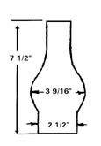 B&P Lamp® 2 1/2 Inch Base by 7 1/2 Inch Tall Clear