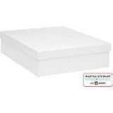 Martha Stewart Home Office with Avery Stack+Fit Shagreen Document Storage Box, White