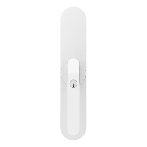 ABUS Fensterantrieb WINTECTO One – smarter Fenstergriff für Fenster, Balkon- und Terrassentür – mit Alarmfunktion – einfache Montage ohne Bohren – Wei