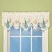 Collections Etc Embroidered Peacock Rod Pocket Window Valance