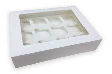 Bakery Direct White Cupcake Box for 12 Cupcakes with Window and Matching 12 Hole/Cavity Insert - Choose yor Size (5)