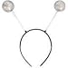 NNasell Crazy Space Martian Antenna Headband Boppers - Halloween Party Accessory Costume addon (Silver)
