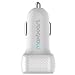 Maxboost Car Charger with SmartUSB Port 4.8A/24W [White/Grey] Charger Adapter Compatible with iPhone 12 11 Pro Max/XS Max/XR/XS/X/8/7/Plus, S20 Ultra/S10/S10+/S10e/Note,LG,Air,Mini,Huawei, Moto,Pixel