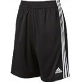 adidas Boys' Mesh Elastic Waistband Classic 3S Short, 3 Stripes Short Embroidered Logo (US, Alpha, Medium, Regular, Black)