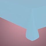 Heavy Plastic Table Covers 54" x 108" (2, Sky Blue / Baby Blue)