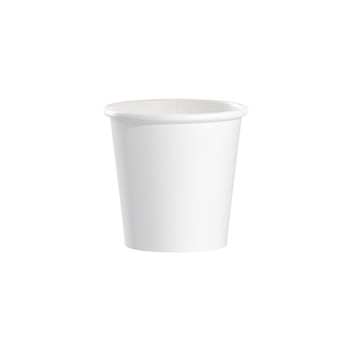 Solo 374W-2050 4oz White, Single Sided Poly Paper Hot Cups, (Case of 1,000)