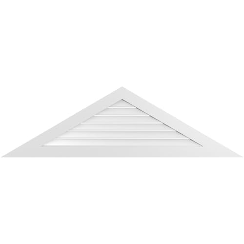 78"W x 22-3/4"H Triangle Surface Mount Signature Urethane Gable Vent 7/12 Pitch…