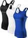 Neleus Women's 3 Pack Dry Fit Compression Athletic Tank Top,3 Pack:Black,White,Blue,Small