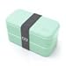 monbento - Bento Box MB Original Matcha with Compartments - 2 Tier Leakproof Lunch Box for Work Lunch Packing and Meal Prep - BPA Free - Food Grade Safe Food Containers - Green
