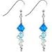 Body Candy Handcrafted 925 Silver Blue Icicle Drop Earrings Created with Swarovski Crystals