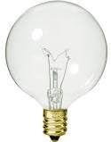 HC Lighting - G16.5 Globe Light E12 Candelabra Base 60 Watt Clear 120/130 Volt Decorative Chandelier and Vanity Light Bulb (10 Pack) (60 Watt)