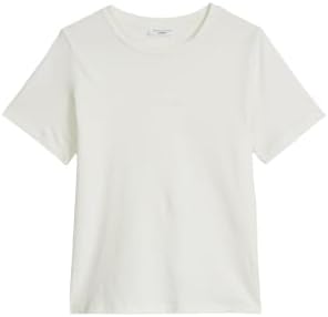 Marc OߴPolo Denim femmes t-shirt en coton biologique Regular Fit, Blanc Cassé (Silky White), S