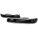 Euro Black Clear Front Signal Bumper Lights Lamps JY Compatible with 99 00-06 GMC Sierra/Yukon