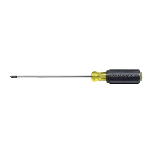 Klein Tools 603-6 #3 Phillips Screwdriver, Made in USA, with 6-Inch Round Shank and Cushion Grip Handle