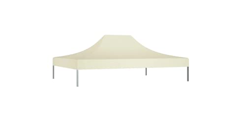 Partyzelt-Dach 4x3 m Creme 270 g/m² Gartenbauten Pavillon-Rahmen Dächer für Pavillions stabil – Bild 4