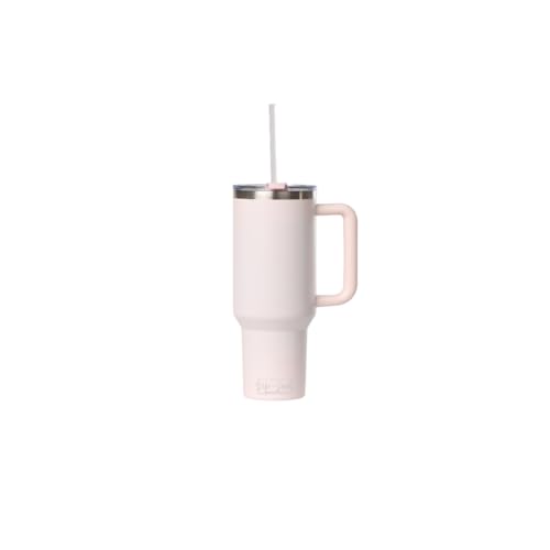Sip+Sea Cayman 40 oz Stainless Steel Tumbler with Handle, Lid, and Straw | Double Wall Vacuum Insulated