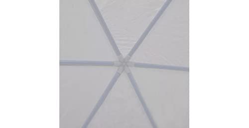 Festzelt mit 6 Seitenwänden Gartenbauten Pavillons und Partyzelte stabil Weiß 2x2 m – Bild 6