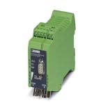 PSI-MOS-PROFIB/FO 850 T, FO Converter with Integrated Optical Diagnostics, Alarm Contact, for PROFIBUS up to 12 Mbps, T-Coupler with Two FO interfaces (BFOC).