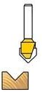 Workshop Tools 3/4" 90 Degree V-Groove Router Bit, 1/2" Shank - 12006