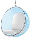 Designer Modern Bubble Hanging Chair Blue Acrylic (White)