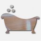 Funky Goods Bath and Bubbles Funny Bathroom Toliet Restroom Door Accessories Symbol Signs 5'' Mirror Set for Home Office and Work