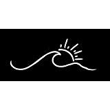 CCI Sun and Waves Decal Vinyl Sticker|Cars Trucks Vans Walls Laptop| White |5.5 x 2 in|CCI1553