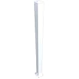 MOUNTWEST 42" Aluminum TOP-Mount Blank Post - Elegant White Outdoor Pillar for Lasting Style and Durability