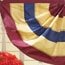 Collections Etc Patriotic 5 Ft Long American Flag Bunting, Vintage