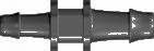 Value Plastics Straight Thru Reduce Connector , 500 Series Barbs, 5/16", 1/4"ID Tube, Black Nylon (Pack of 5)