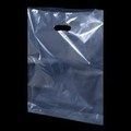 50 x Plastic Carrier Bags - Clear - 10" x 12" x 4"