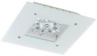 EGLOLighting USA 93573A Contemporary Modern LED Ceiling Light from Benalua Collection Finish, 14.56 inches, White w/Clear Trim, 3.15x14.57x14.57