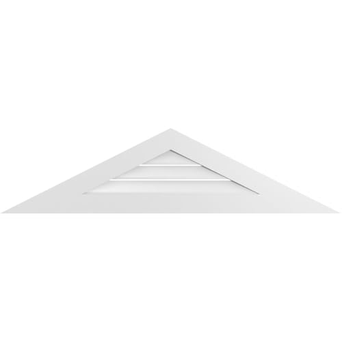 62"W x 15-1/2"H Triangle Surface Mount Signature Urethane Gable Vent 6/12 Pitch…
