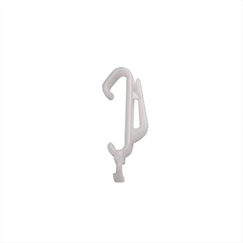 Plastic Sliding Curtain Track Hook Gliders In White (20 Pack)