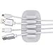 Weighted Cable Clips Management 2 PCS Cord Holder Organizer for Desk (Grey-White)