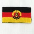 Old East Germany Deutschland Country Flag Small Iron on Patch Crest Badge .. 1.5 X 2.5 Inches ... New