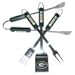Siskiyou NFL Green Bay Packers Four Piece Stainless Steel BBQ Set BBQ Grill Set 6 x 15in