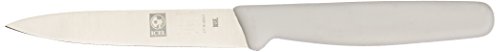 ICEL 4 Inch Paring Knife, Straight Edge, High Carbon German Stainless Steel razor Sharp Blade, White Handle