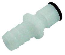 Coupler, Male 3/8" Barb with Shutoff
