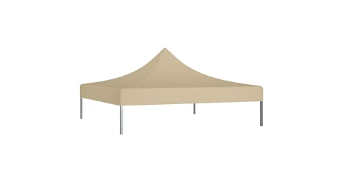 Partyzelt-Dach 2x2 m Beige 270 g/m² Gartenbauten Pavillon-Rahmen Dächer für Pavillions stabil – Bild 4