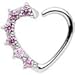 Body Candy 16 Gauge Pink Heart Right Closure Daith Cartilage Tragus Earring