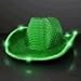 LED Flashing Cowboy Hat with Green Sequins by Blinkee