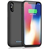 Battery Case for iPhone X/Xs, [6500mAh] Xooparc Protective Portable Charging Case Rechargeable Extended Battery Pack for Apple iPhone Xs&X (5.8') Backup Power Bank Cover - Black