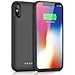 Battery Case for iPhone X/Xs, [6500mAh] Xooparc Protective Portable Charging Case Rechargeable Extended Battery Pack for Apple iPhone Xs&X (5.8') Backup Power Bank Cover - Black