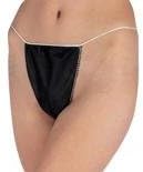 Disposable Black Thongs Pants Spray Tanning Waxing X 25 Individually Wrapped N&b