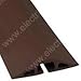 Electriduct D-2 Low Profile Rubber Duct Cord Cover Floor Cable Protector - 10 Feet - Brown (Raw Rubber Material)